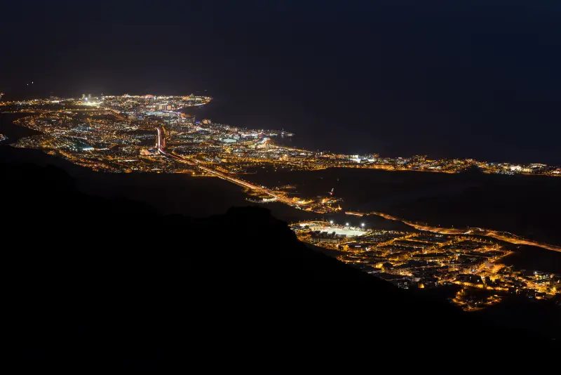 Adeje And Playa De Las Americas At Night