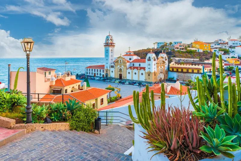 Candelaria Tenerife Basilica And Coast