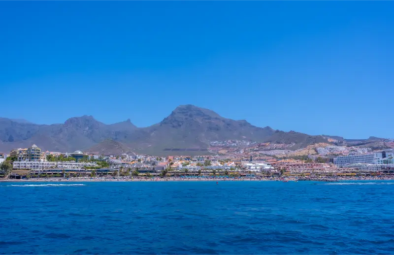 Costa Adeje Panoramic View From The Sea Tenerife