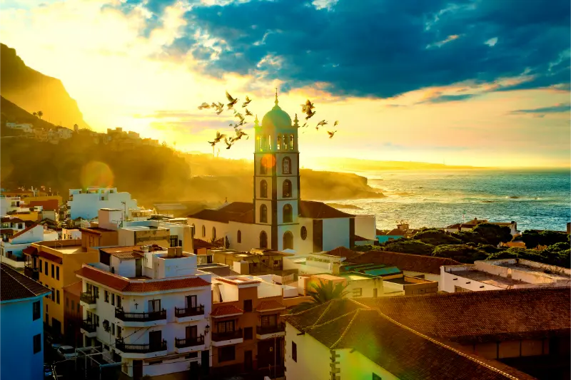 Garachico Town At Sunset Tenerife