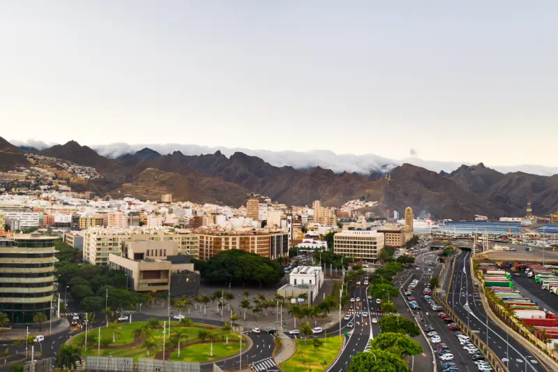 Panoramic View Of Santa Cruz De Tenerife