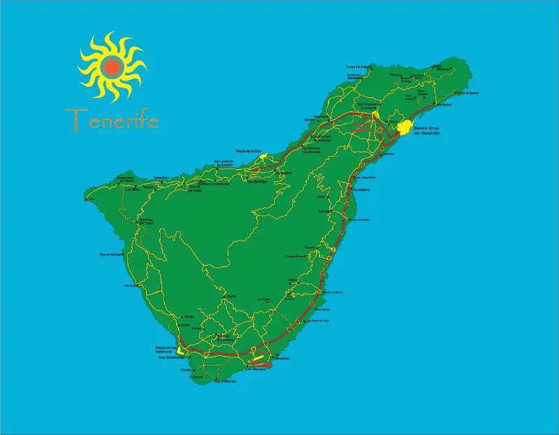 Tenerife Island Map