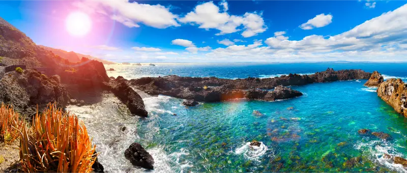 Tenerife Volcanic Natural Pools At Sunset