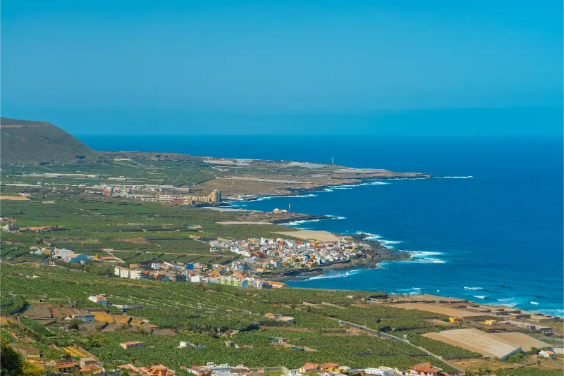 West Coast Of Tenerife With Coastal Villages